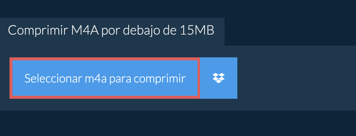 Comprimir m4a por debajo de 15MB