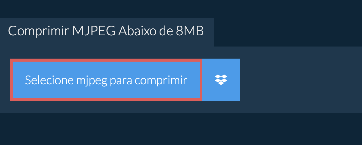 Comprimir mjpeg Abaixo de 8MB