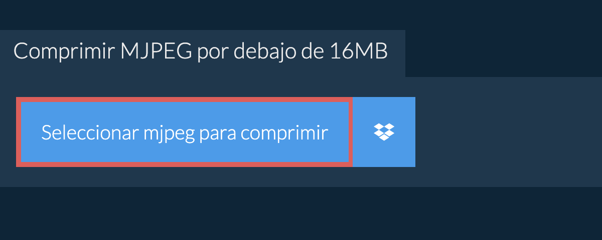 Comprimir mjpeg por debajo de 16MB