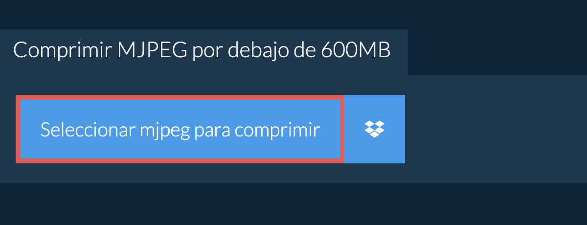 Comprimir mjpeg por debajo de 600MB