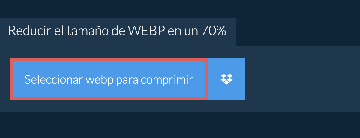 Reducir el tamaño de webp en un 70%