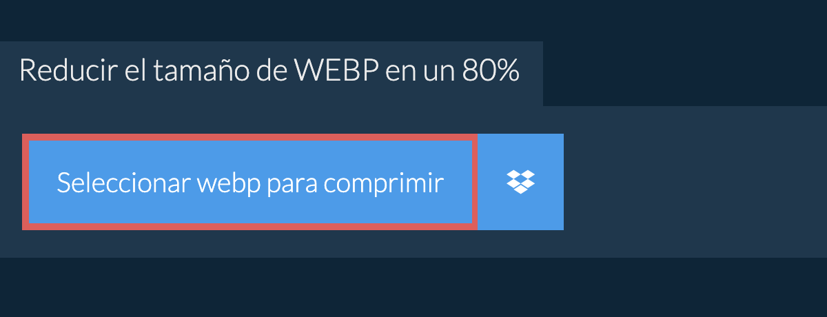 Reducir el tamaño de webp en un 80%