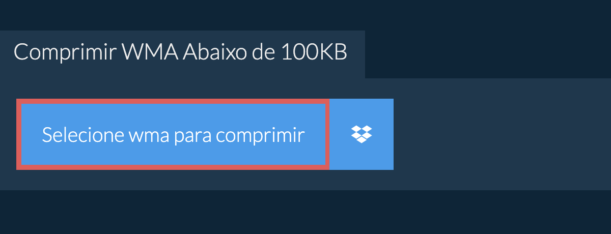 Comprimir wma Abaixo de 100KB