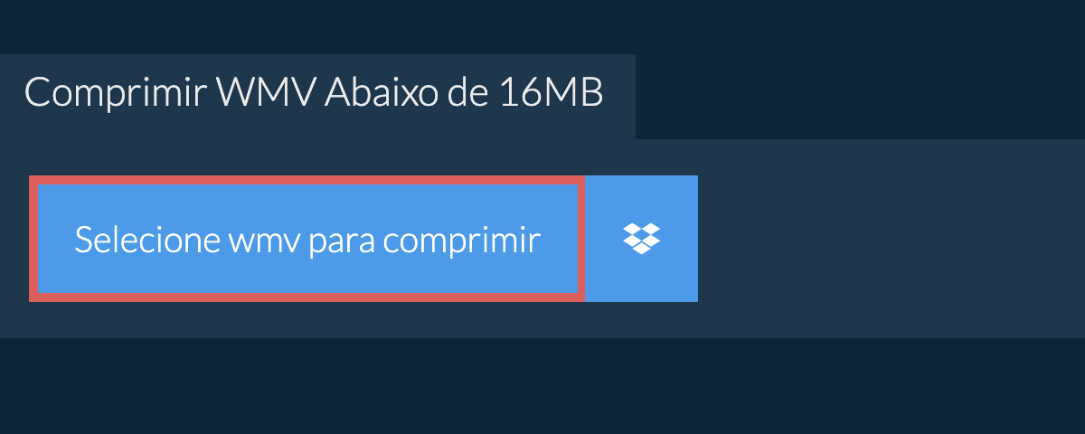 Comprimir wmv Abaixo de 16MB