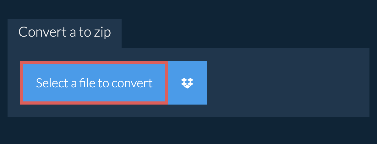 Convert a to zip