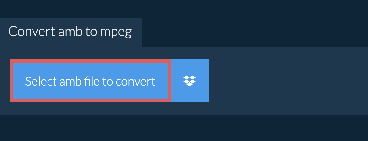 Convert amb to mpeg