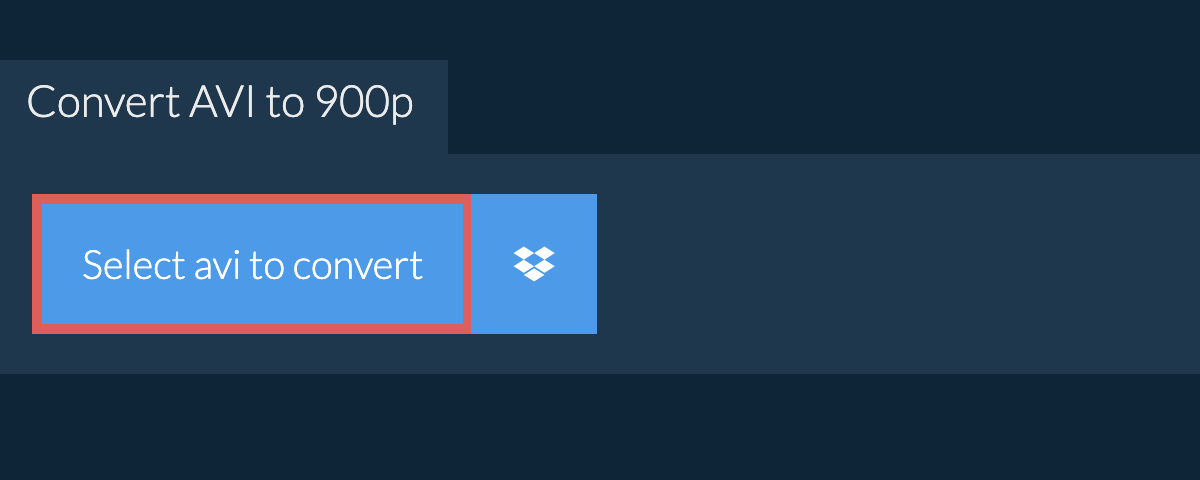 Convert avi to 900p