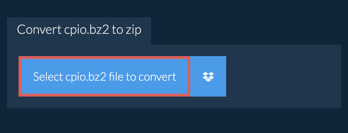 Convert cpio.bz2 to zip