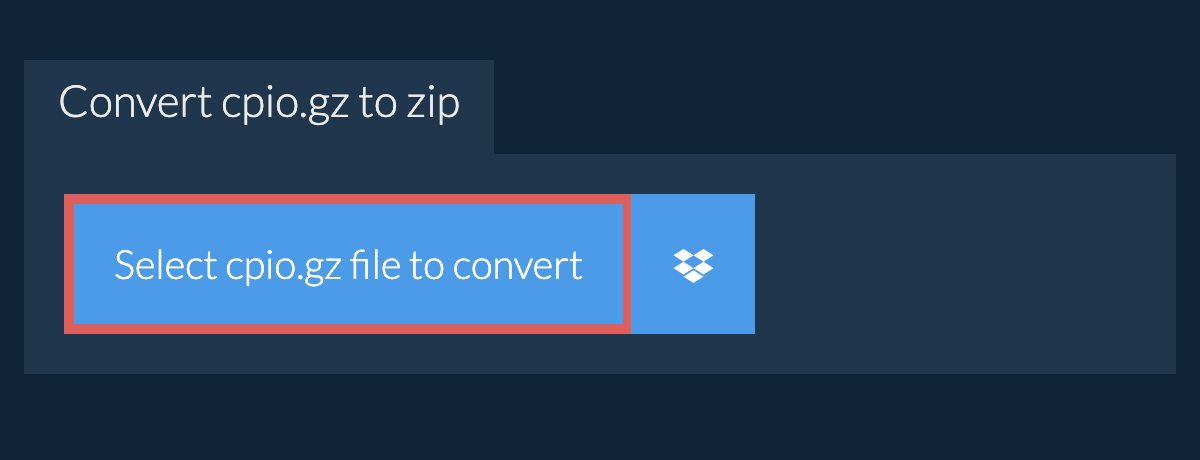 Convert cpio.gz to zip