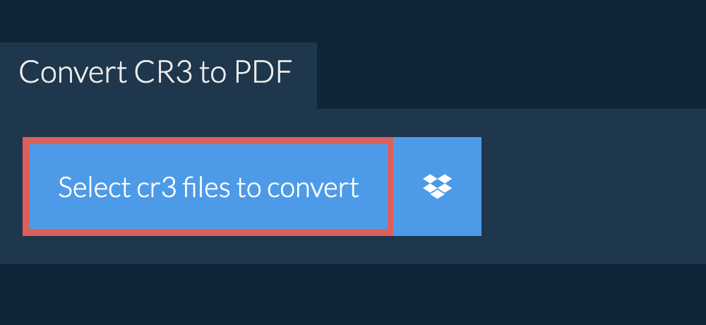 Convert cr3 to pdf