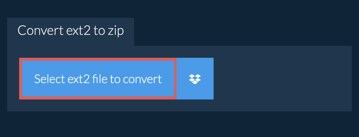 Convert ext2 to zip