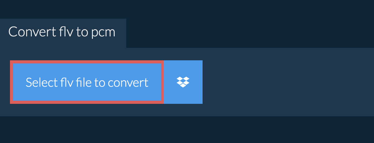 Convert flv to pcm