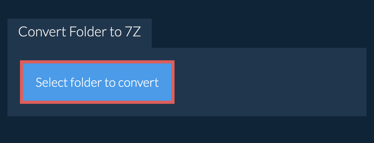 Convert Folder to 7z