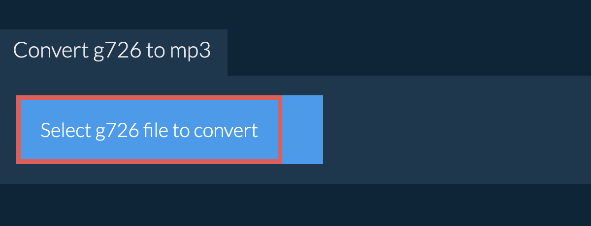 Convert g726 to mp3