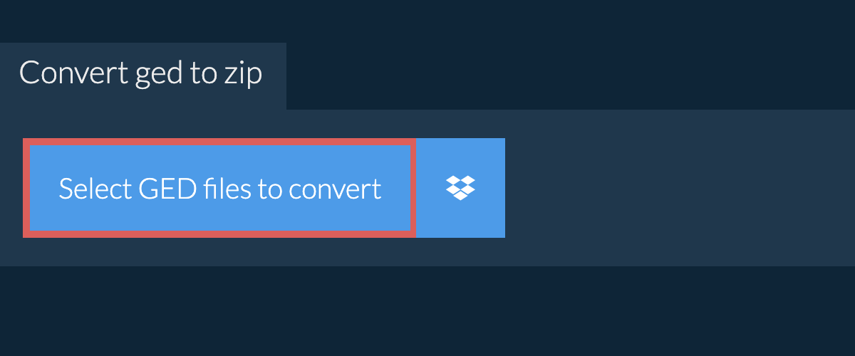 Convert ged to zip