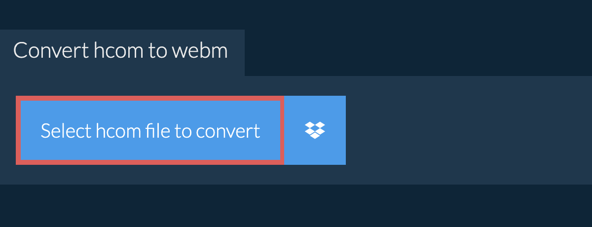 Convert hcom to webm