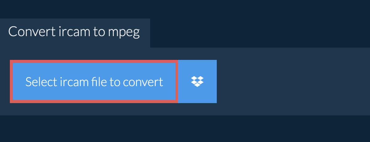 Convert ircam to mpeg