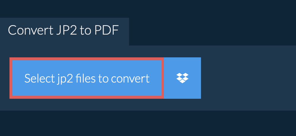 Convert jp2 to pdf