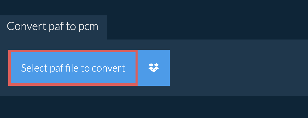 Convert paf to pcm