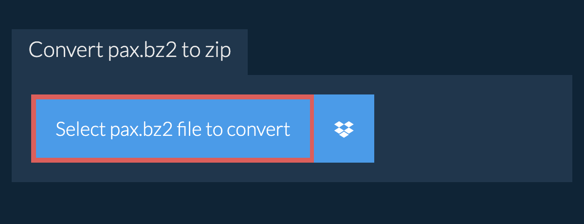 Convert pax.bz2 to zip