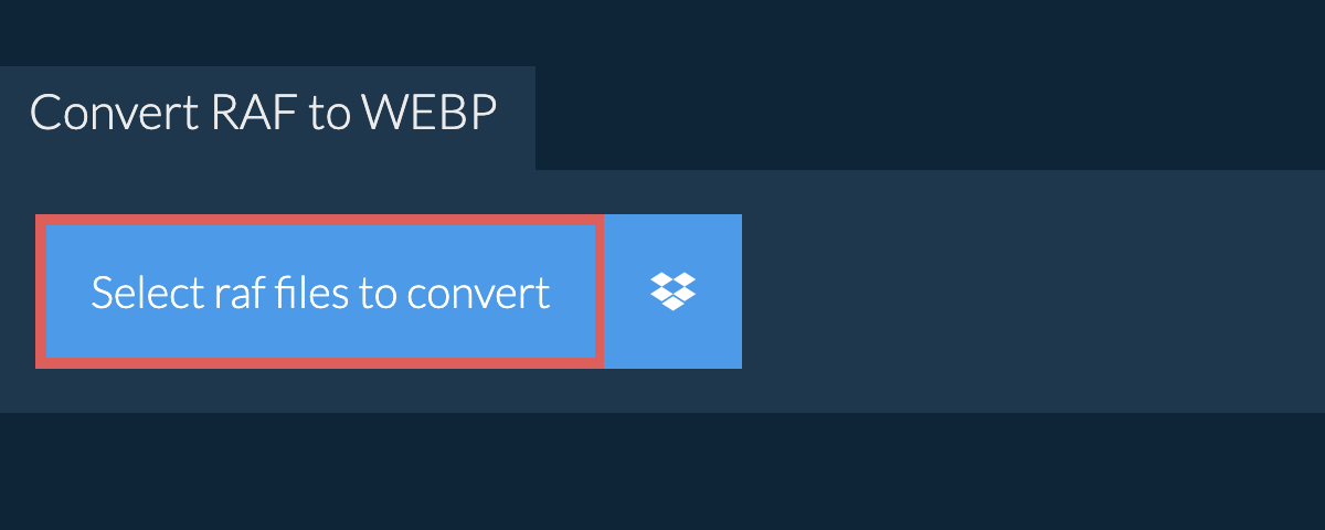 Convert raf to webp