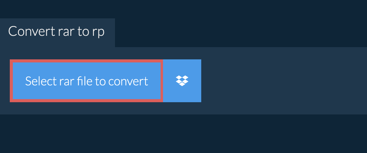 Convert rar to rp