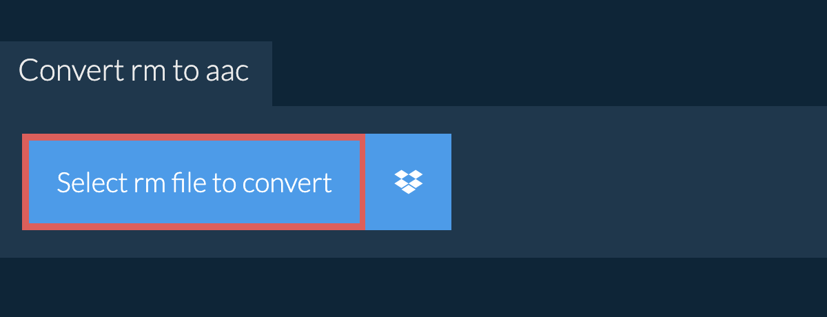 Convert rm to aac