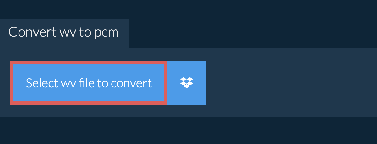 Convert wv to pcm