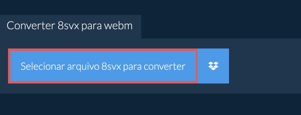 Converter 8svx para webm