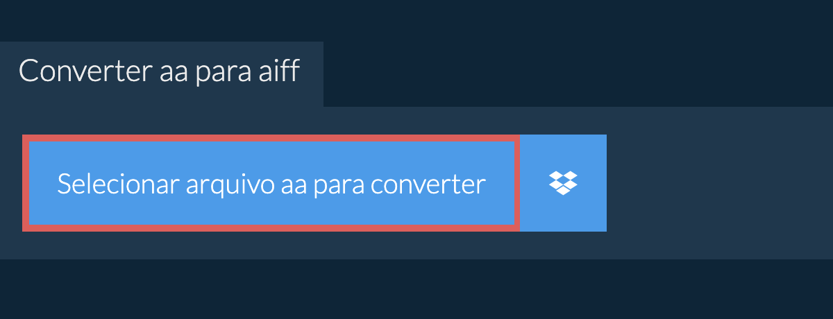 Converter aa para aiff