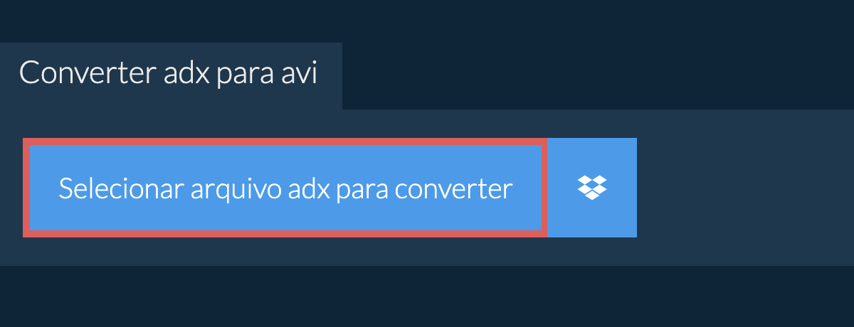 Converter adx para avi