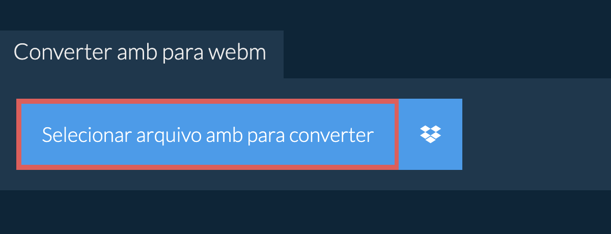 Converter amb para webm