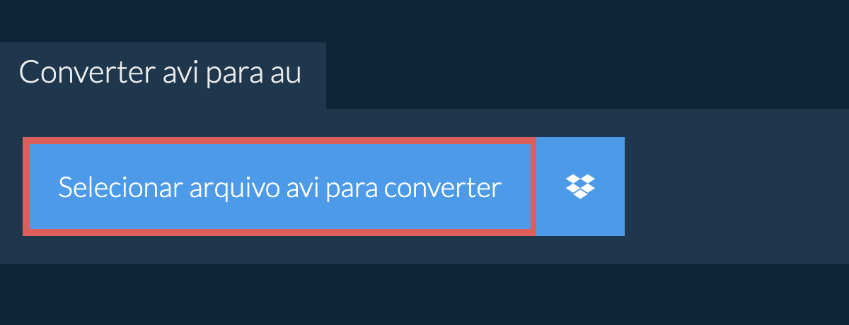 Converter avi para au