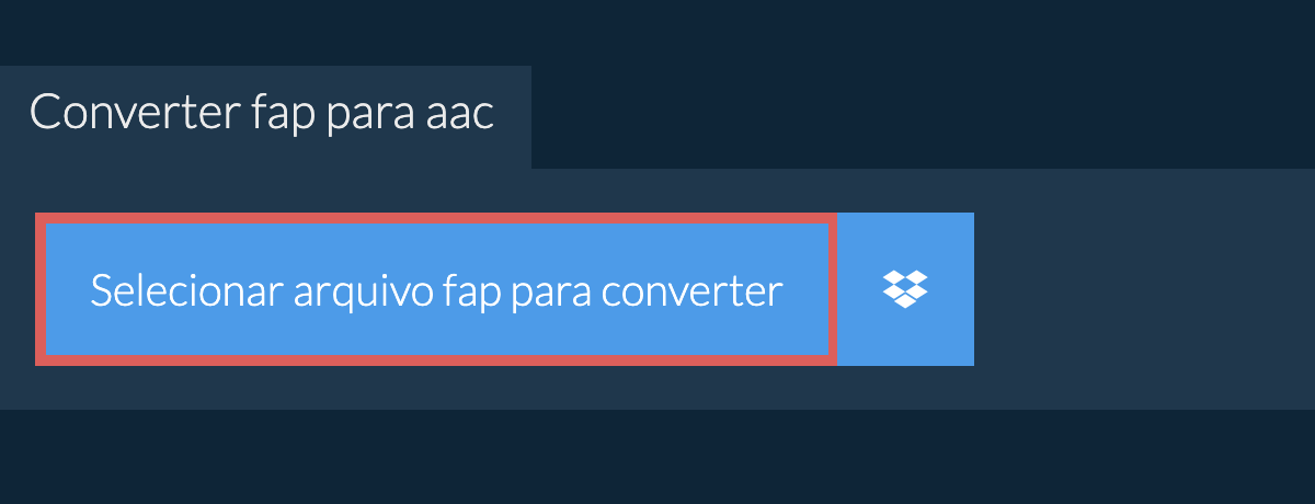 Converter fap para aac