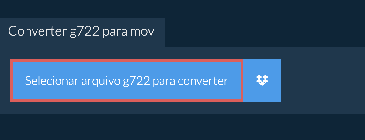 Converter g722 para mov