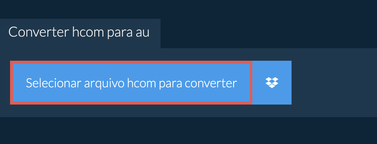 Converter hcom para au