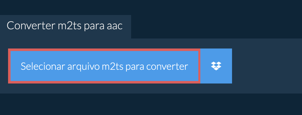 Converter m2ts para aac