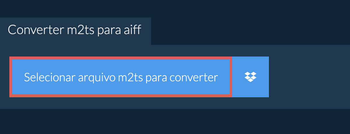 Converter m2ts para aiff