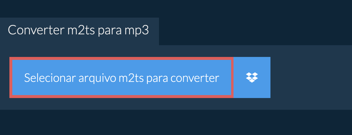 Converter m2ts para mp3