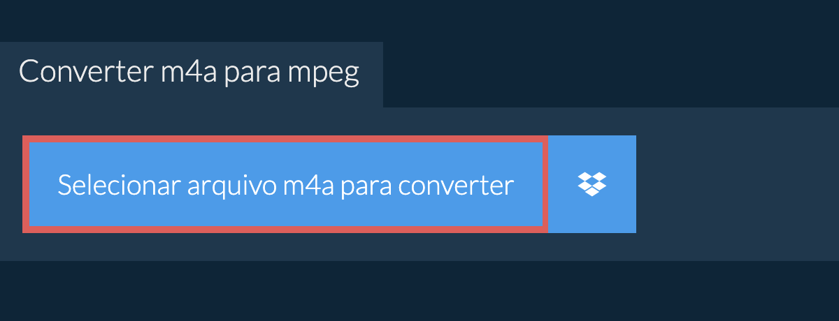 Converter m4a para mpeg