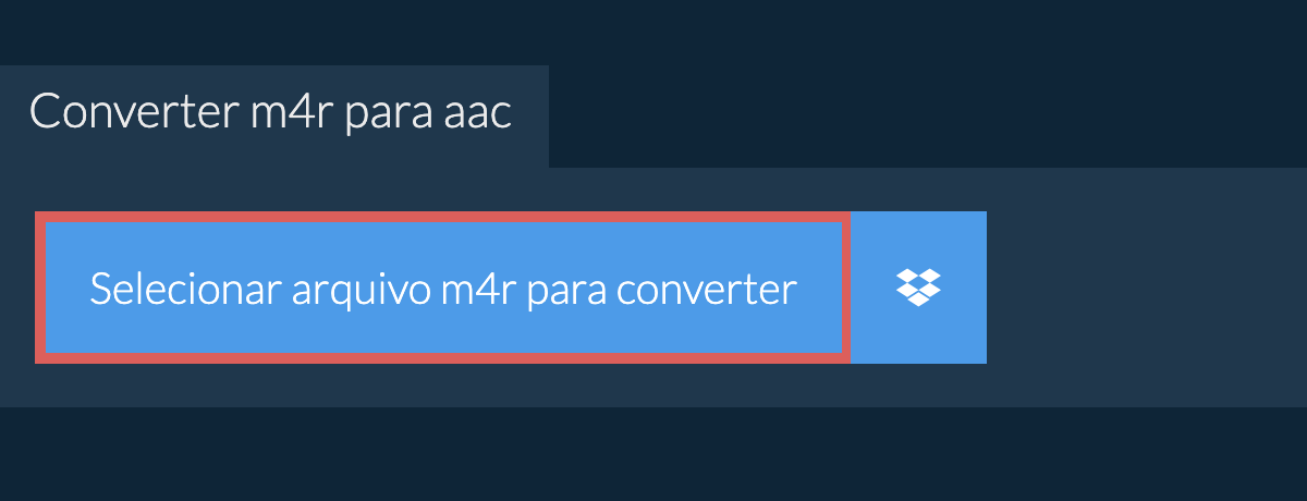 Converter m4r para aac