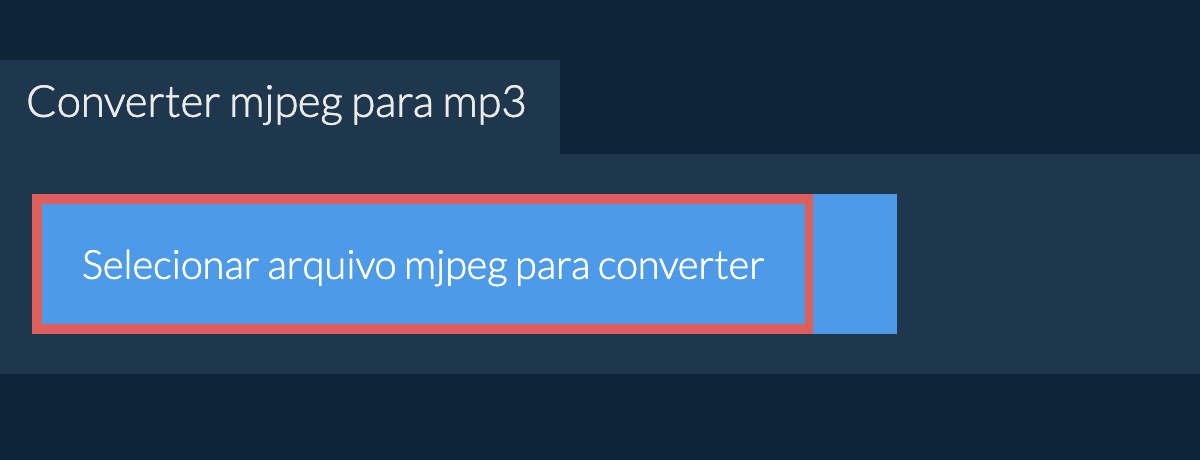 Converter mjpeg para mp3