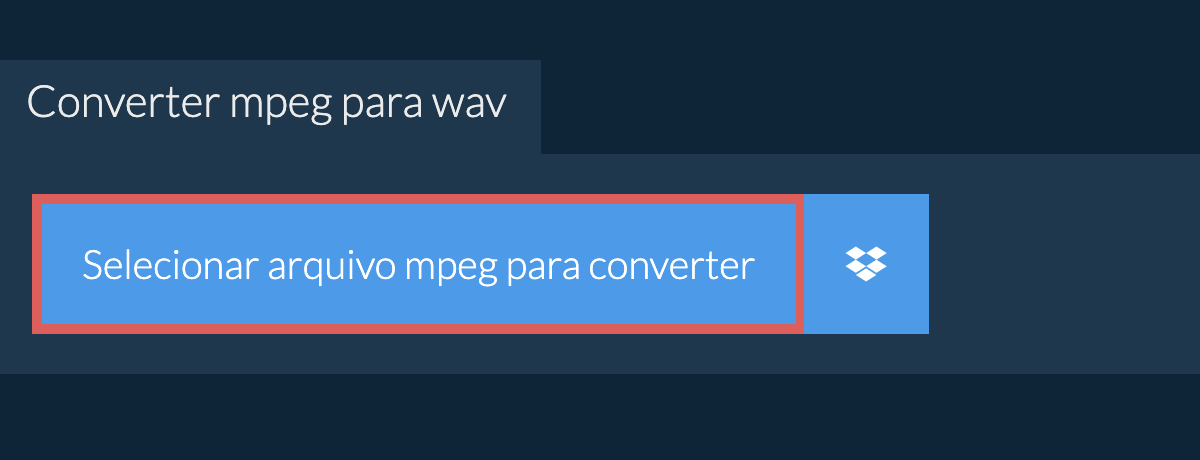 Converter mpeg para wav