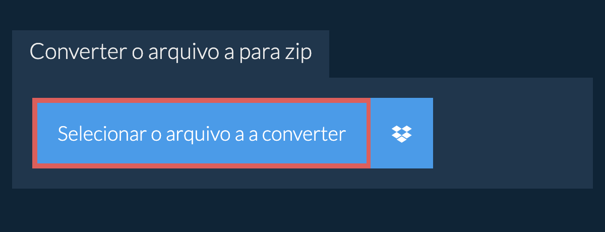 Converter o arquivo a para zip