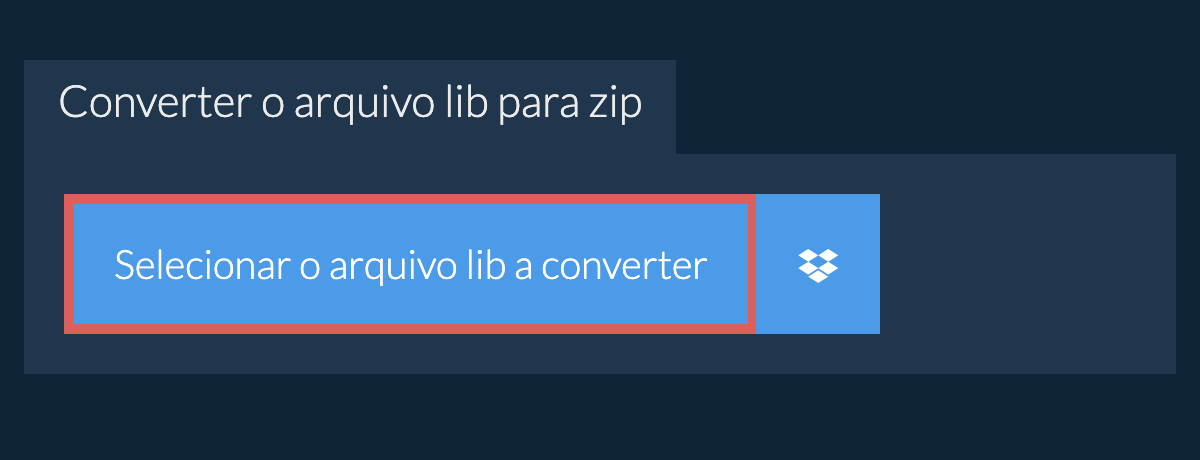 Converter o arquivo lib para zip