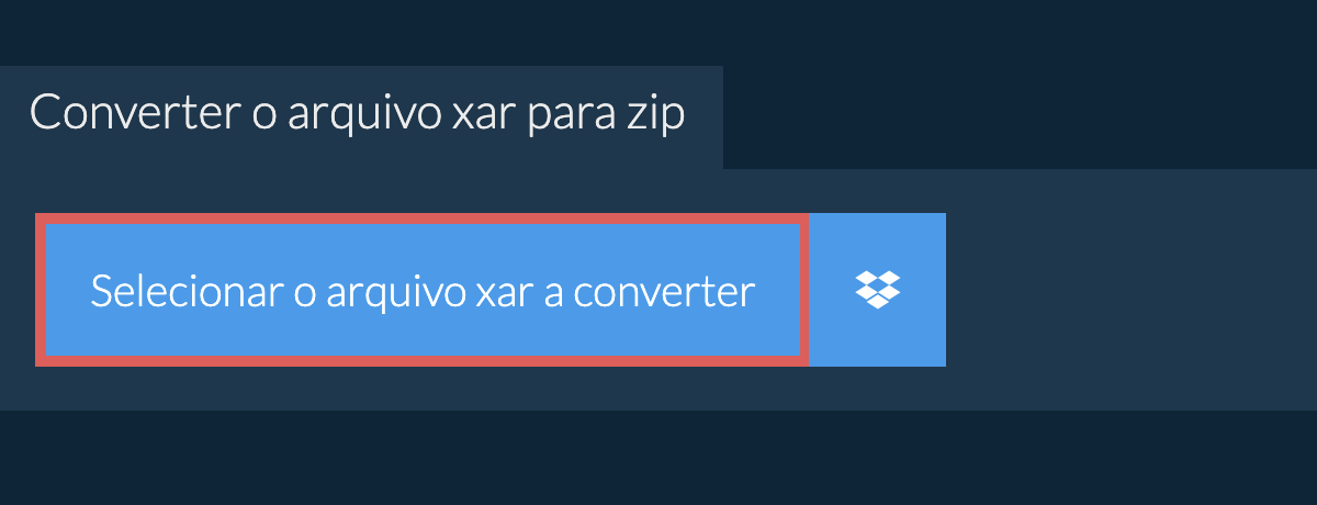 Converter o arquivo xar para zip