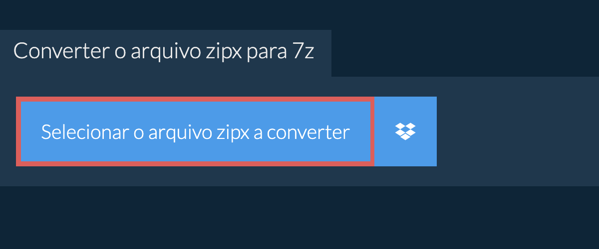 Converter o arquivo zipx para 7z