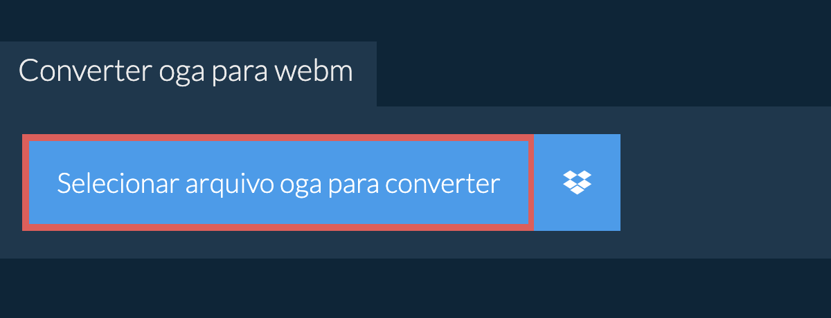 Converter oga para webm