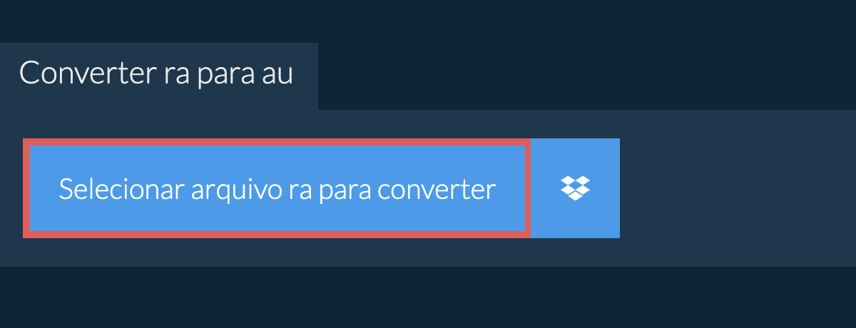 Converter ra para au