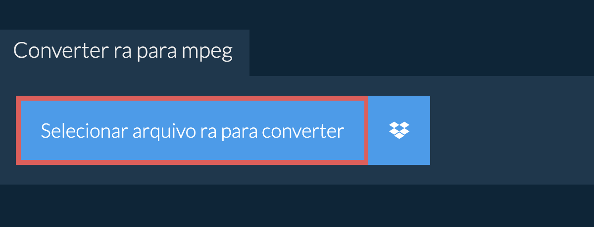 Converter ra para mpeg